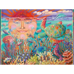 Ravensburger puzzel zon en zee 500 stukjes extra  groot