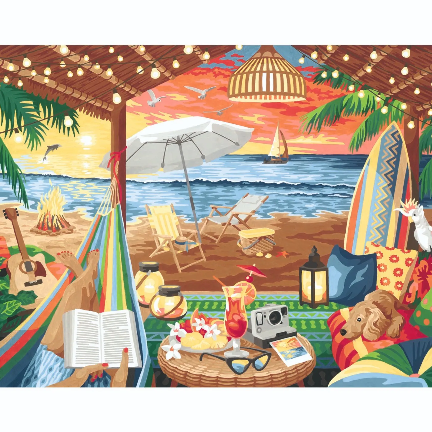 Ravensburger schilderen op nummer cozy cabana