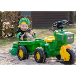 Rolly Toys Traptractor John Deere met Aanhanger