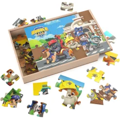Rubble & Crew Houten Puzzel in Houten Box 3x24 St