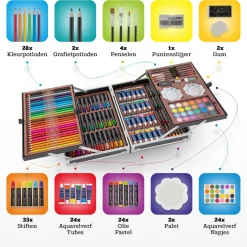 Schilder en Kleur Koffer Luxe 145 Delig