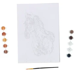 Schilderen op nummer paard