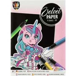 Schilderen op velvet 4 sheets 4 assorti