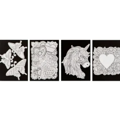 Schilderen op velvet 4 sheets 4 assorti