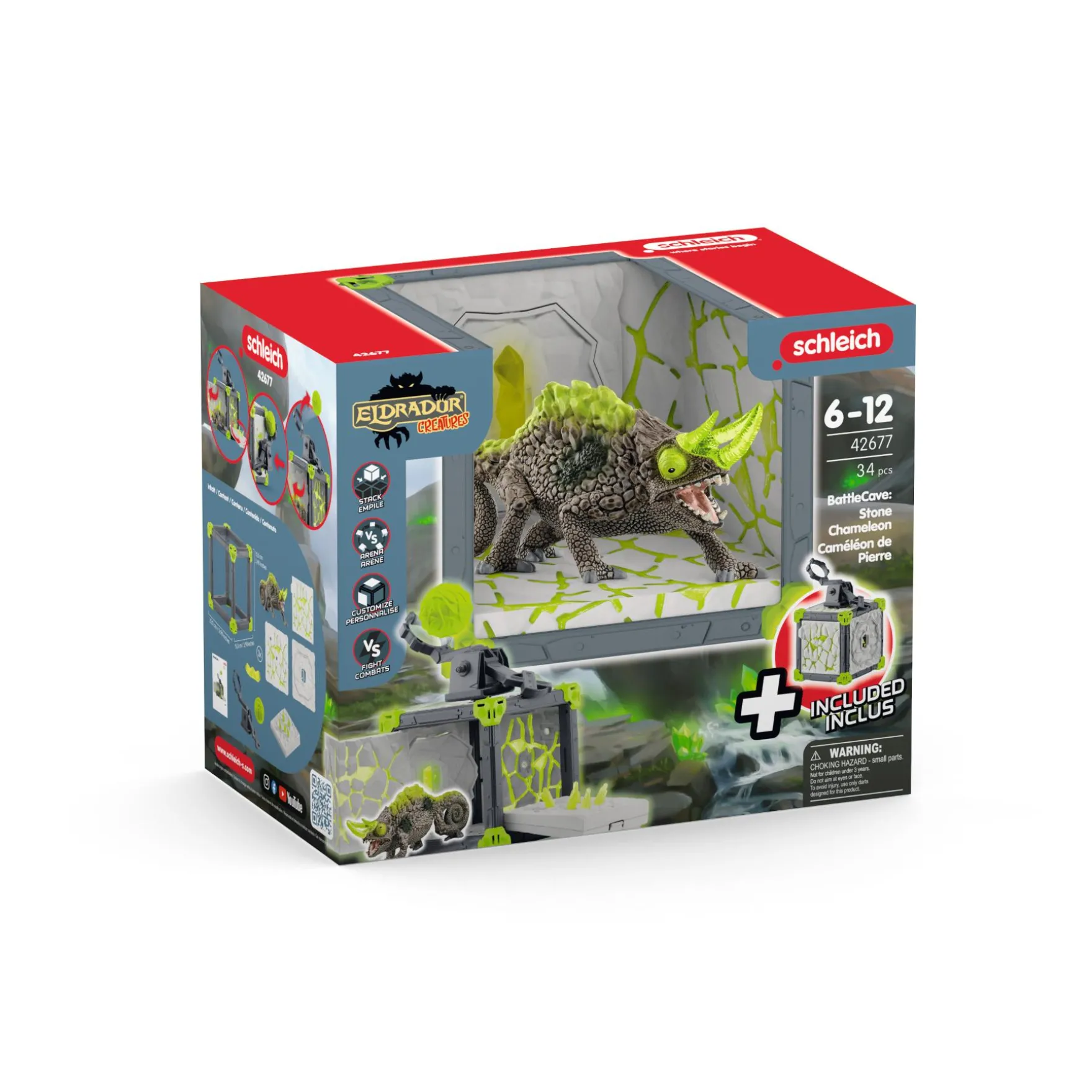 Schleich 42677 Battlecave Steen Kameleon