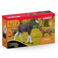 Schleich 42603 Moose with Calf (NatGeo)