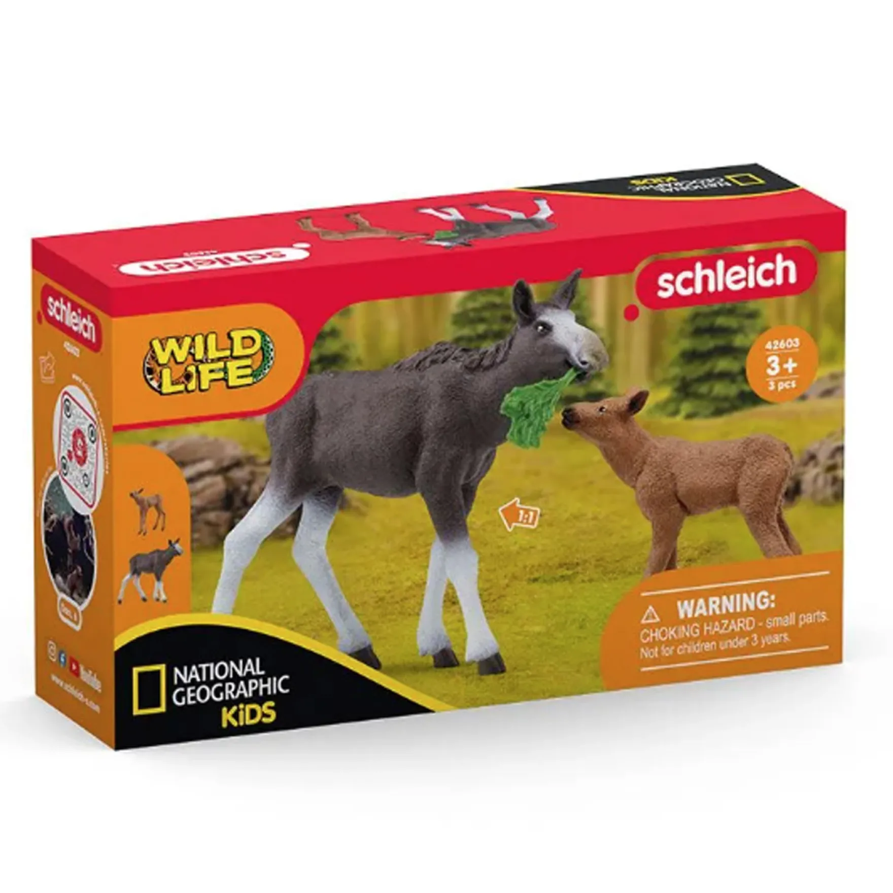 Schleich 42603 Moose with Calf (NatGeo)