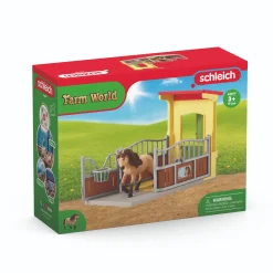 Schleich 42609 ponybox met Ijslandse ponyhengst