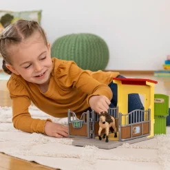 Schleich 42609 ponybox met Ijslandse ponyhengst
