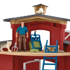 Schleich 42606 rode schuur met dieren en acc