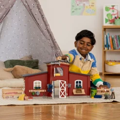 Schleich 42606 rode schuur met dieren en acc