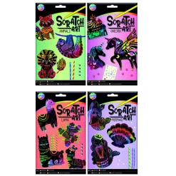Scratch art 4 stuks 4 assorti