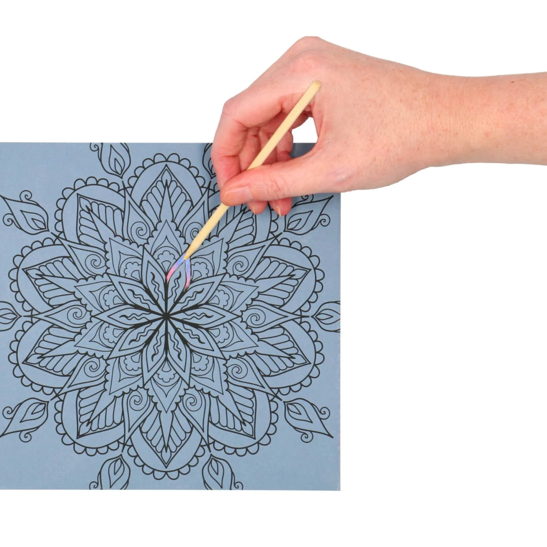 Scratch art met kleuren 7 delig 2 assorti