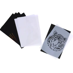 Scratch En Colour 2 in 1 7-Delig Asst. (2 Kras Vellen, Kraspen + 4 Gelpennen)