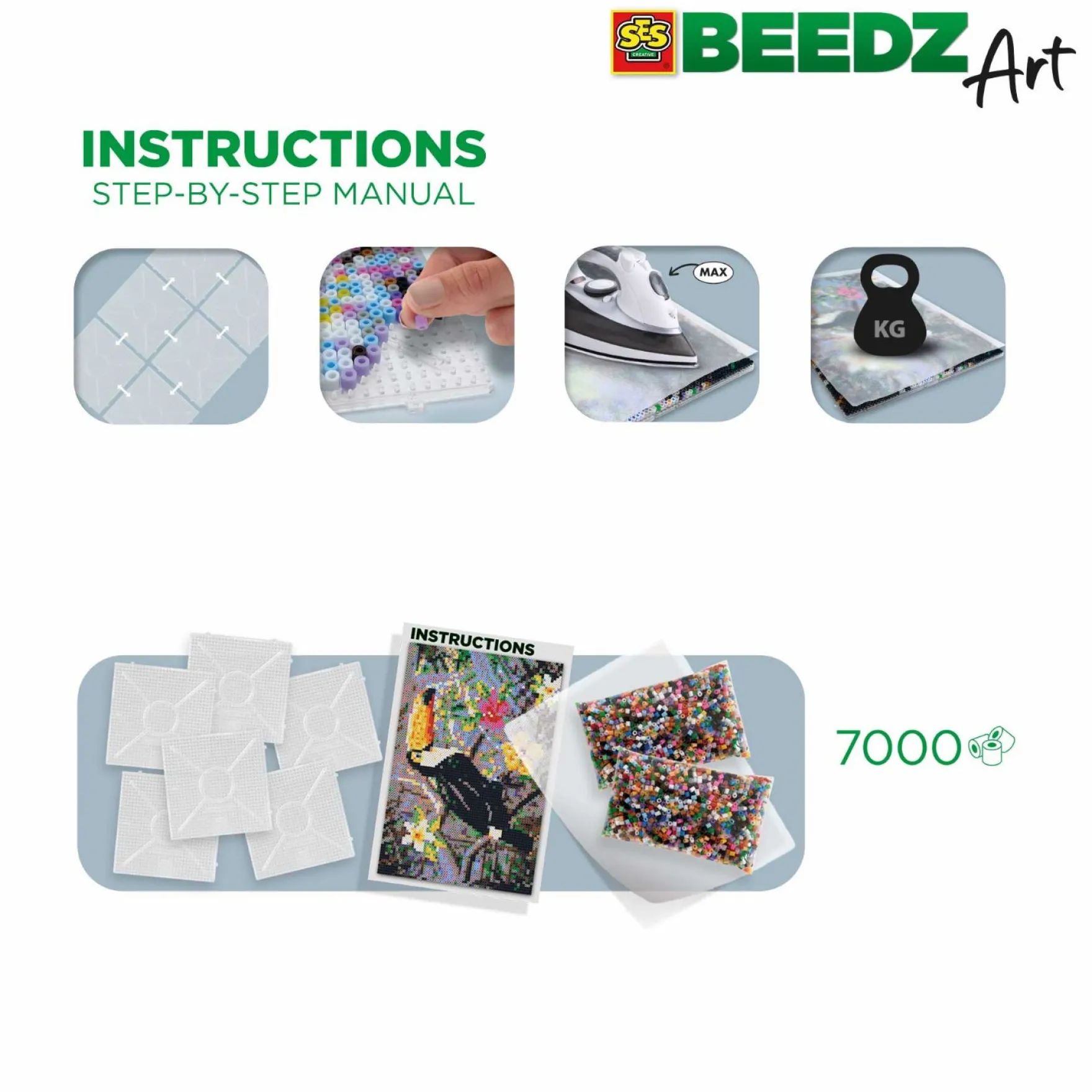 SES BEEDZ ART: Strijkkralen Toekan