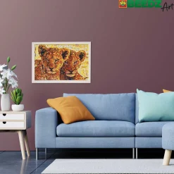 SES BEEDZ ART: Strijkkralen Leeuwenwelpen