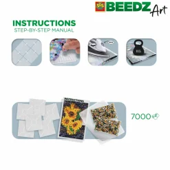 SES BEEDZ ART: Strijkkralen Zonnebloemen