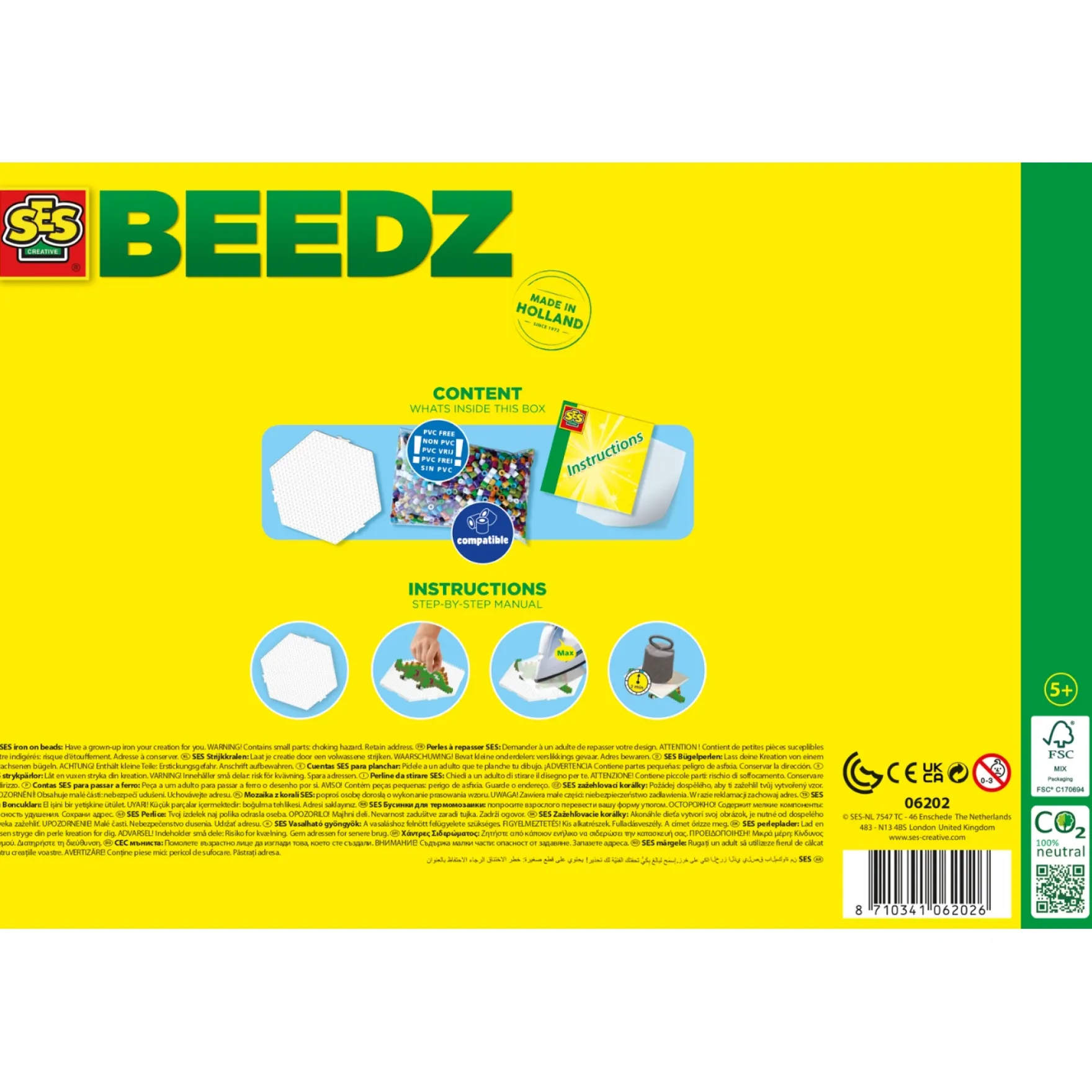 SES Beedz Dino Wereld 2100 Stuks