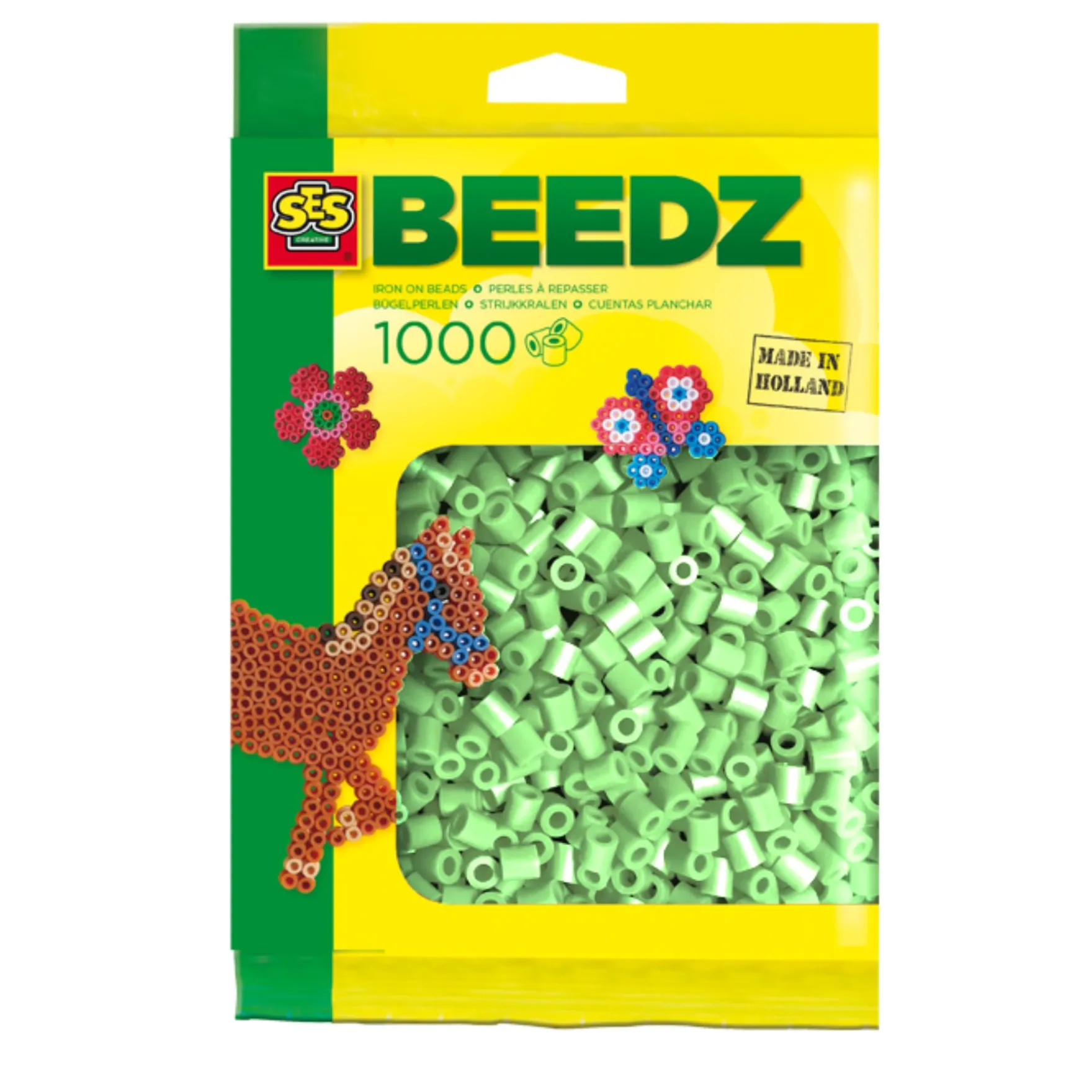 SES BEEDZ: Strijkkralen Mintgroen 1000 Stuks