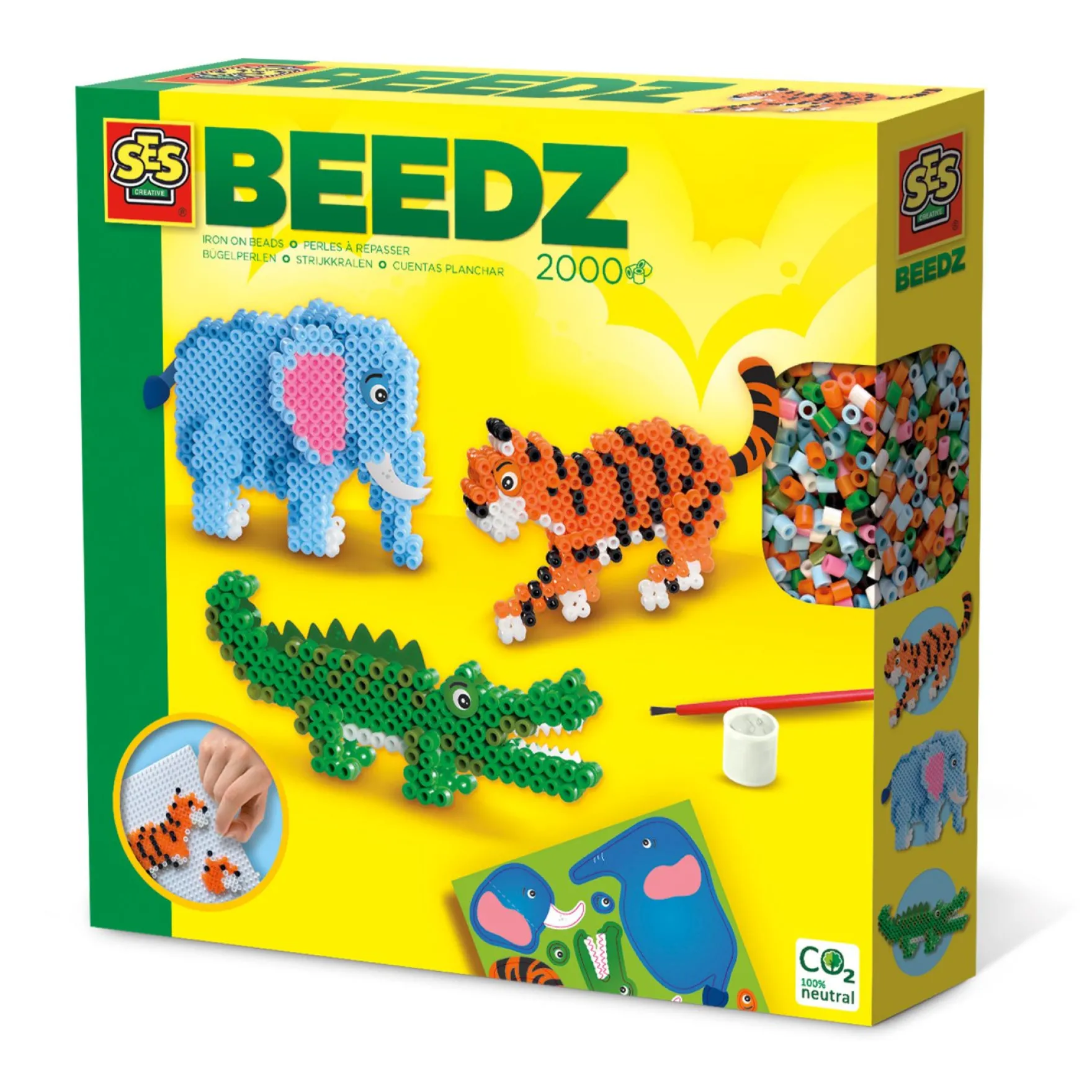 SES Beedz Strijkkralen Safari Dieren 2000 Stuks