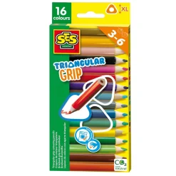 SES Ik Leer Driehoek Grip Potloden