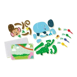 SES Ik Leer Mozaiek Dieren Puzzel