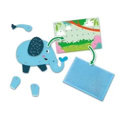 SES Ik Leer Mozaiek Dieren Puzzel