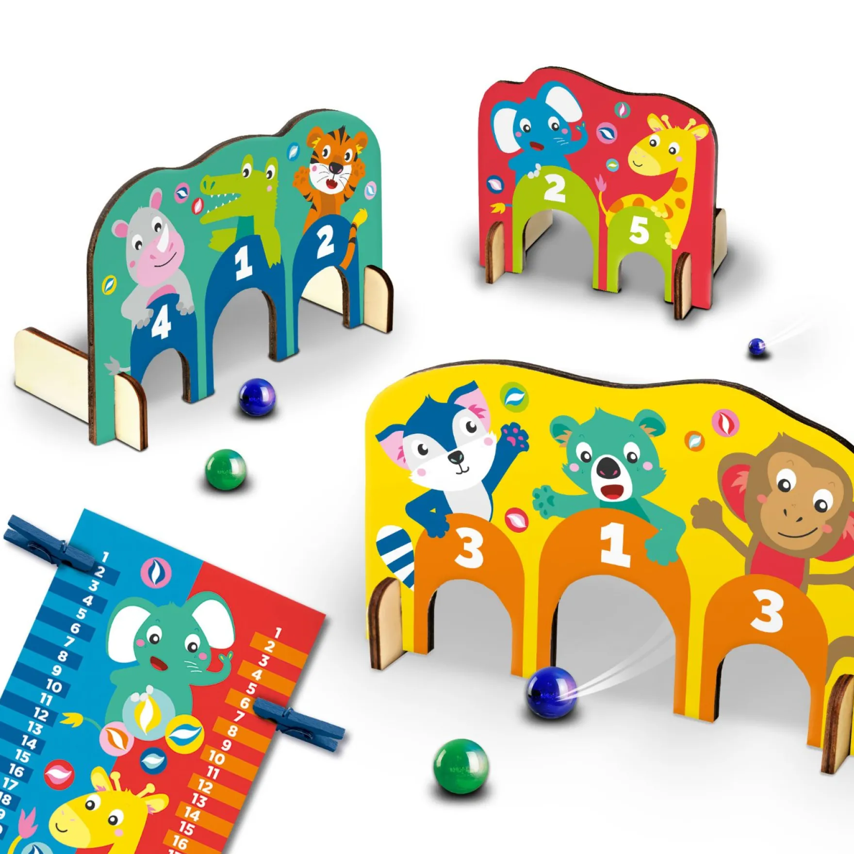 SES Knikker Spel Poortjes Hout