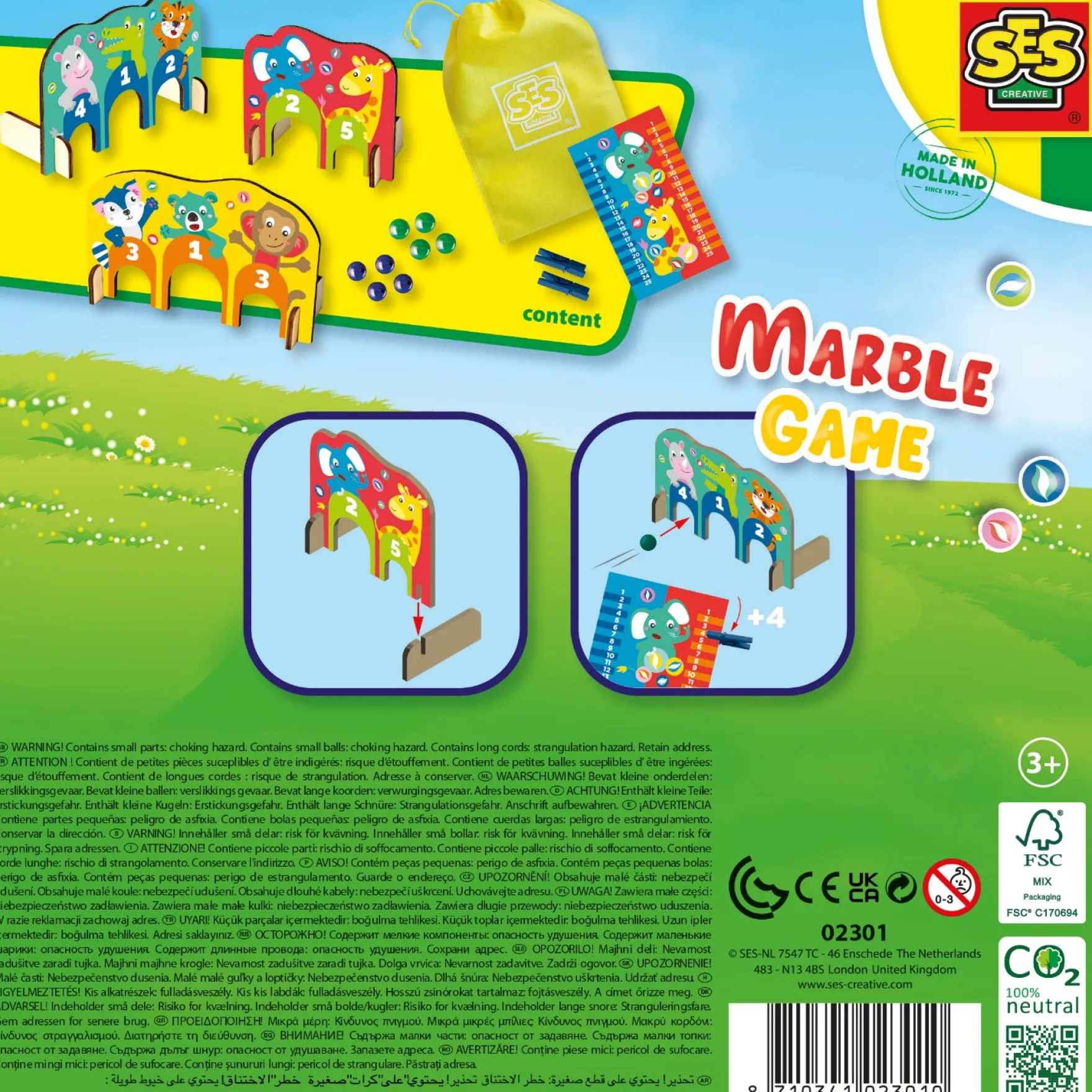 SES Knikker Spel Poortjes Hout