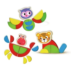 Ses montessori dierenvormen leggen