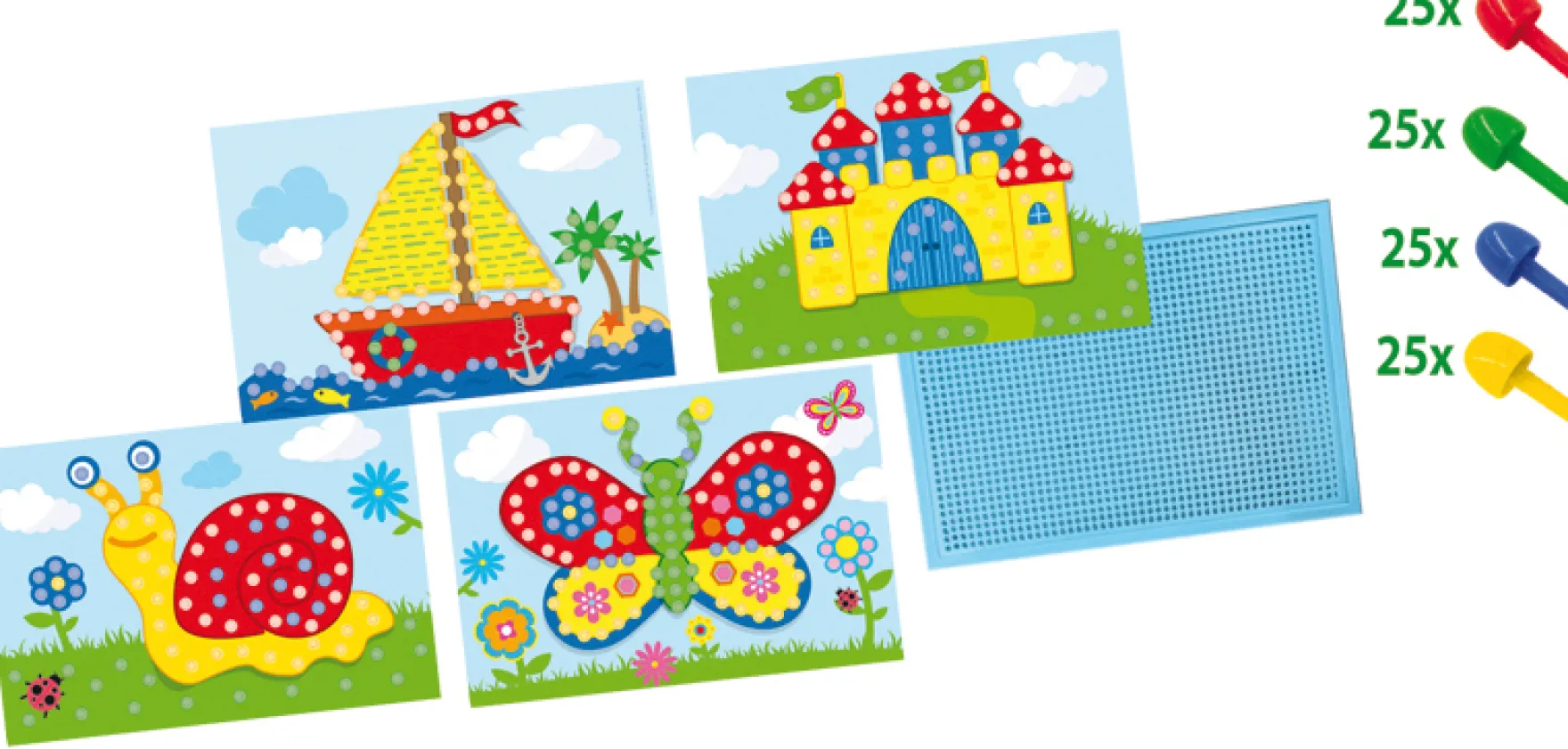 SES Mozaïekbord Met Kaarten