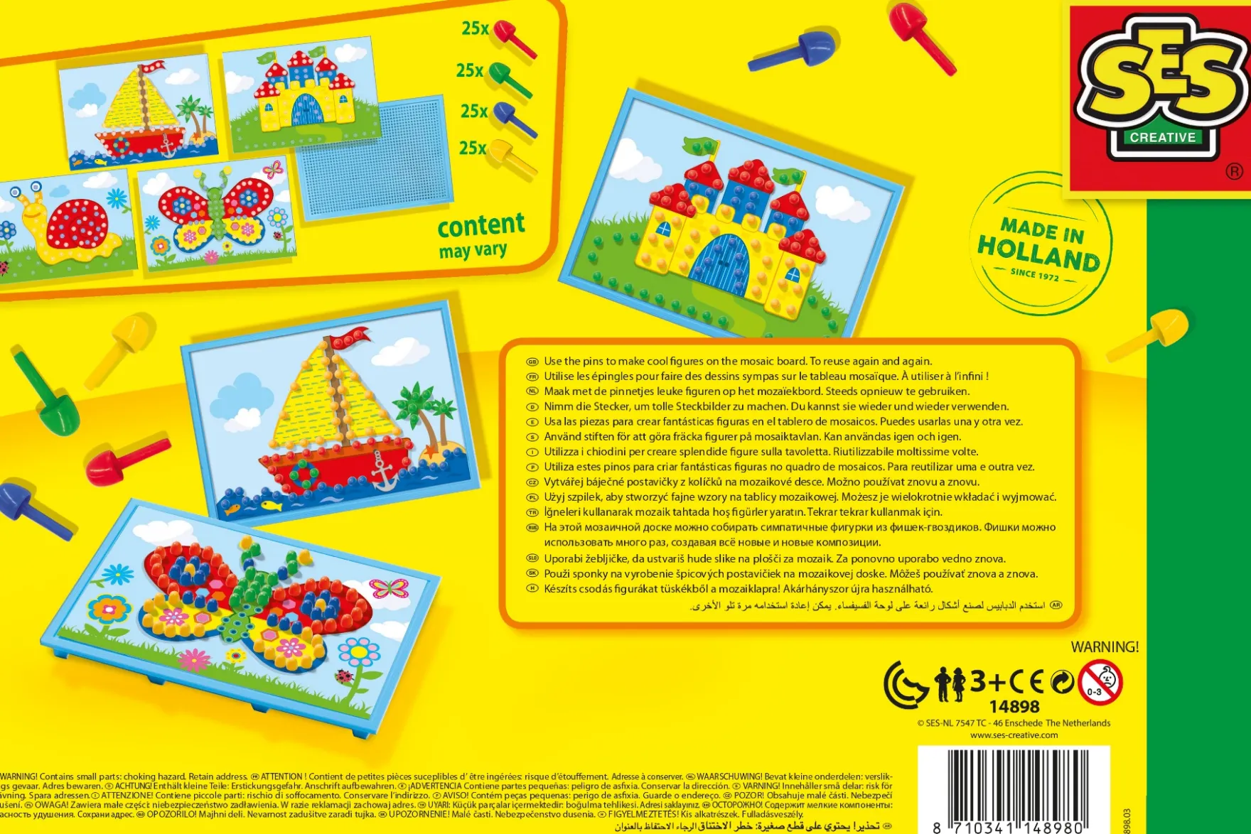 SES Mozaïekbord Met Kaarten