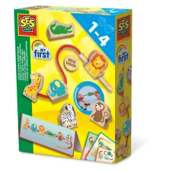 SES My First Houten dieren kralen rijgen