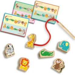 SES My First Houten dieren kralen rijgen