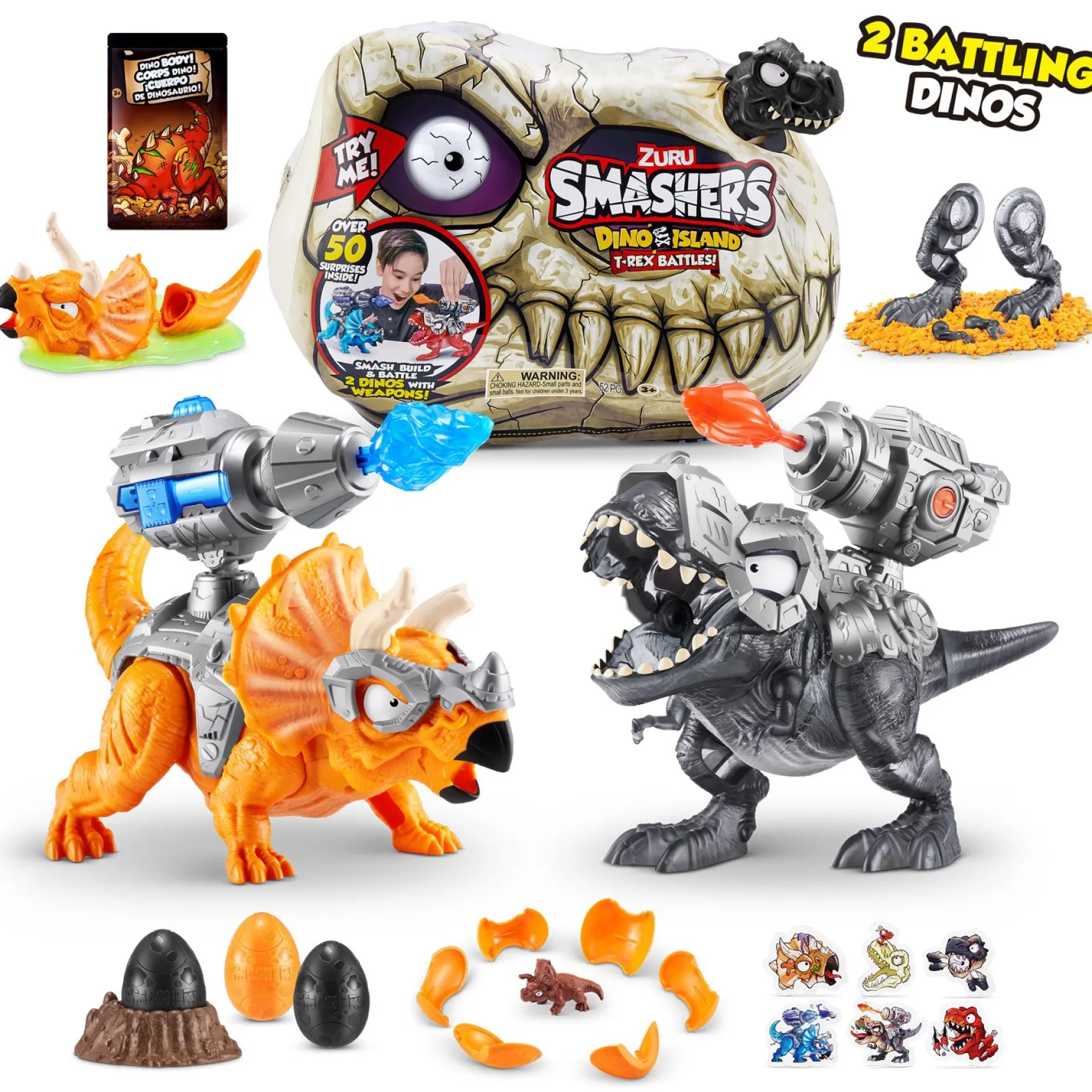 Smashers dino island t-rex battle playset