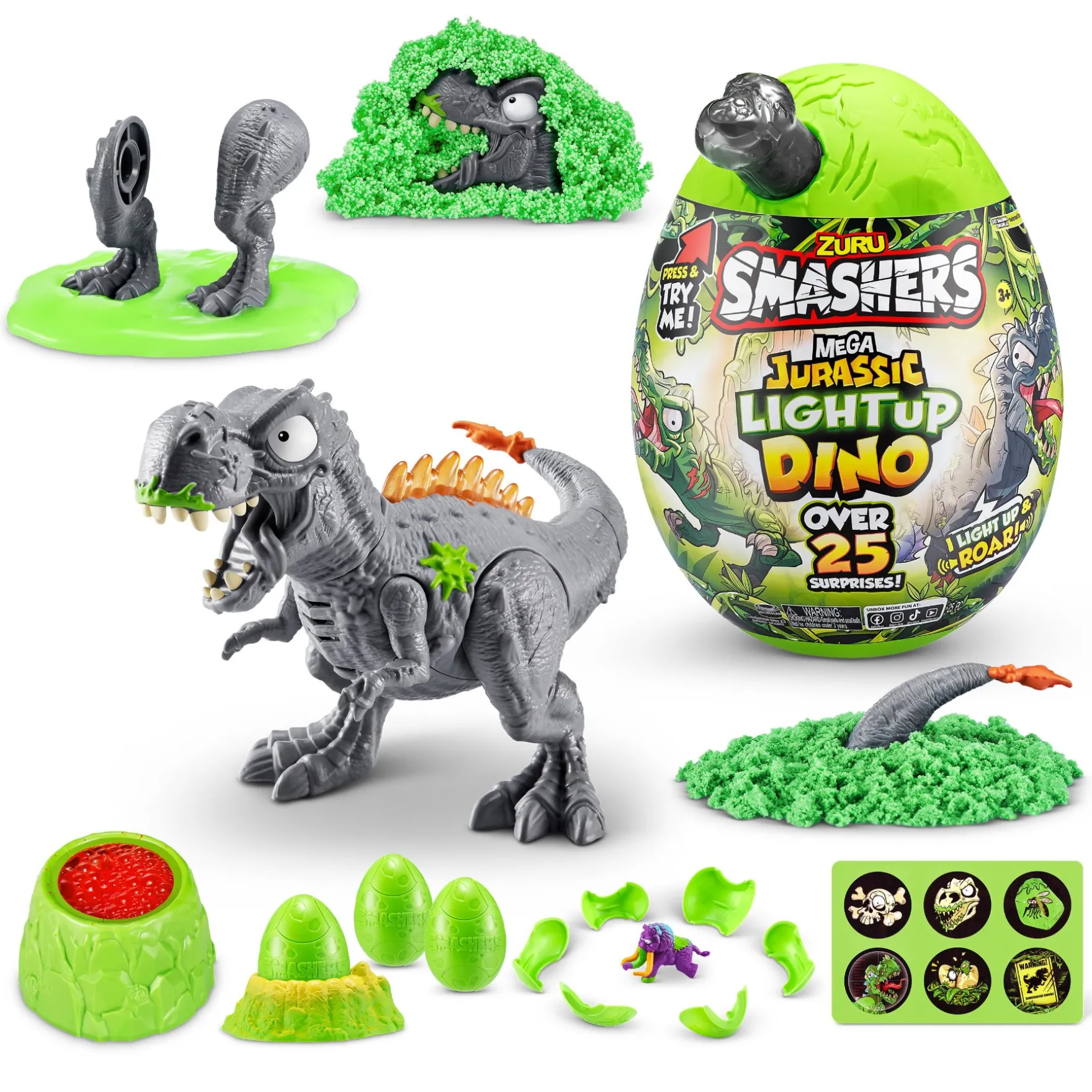 Smashers mega jurassic light-up dino