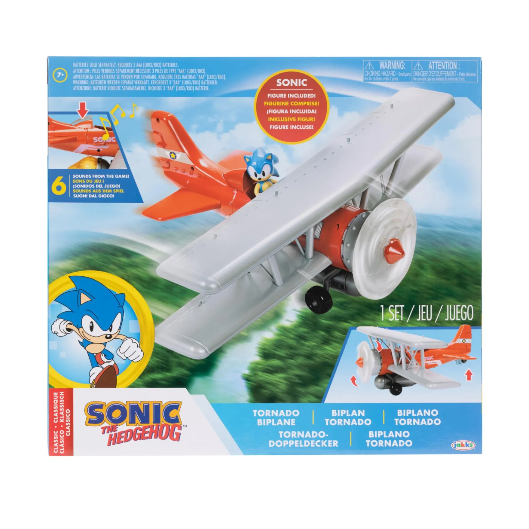 Sonic Tornado biplane inclusief 6,5 cm figuur