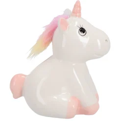 Spaarpot aardewerk eenhoorn 15x17cm