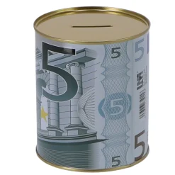 Spaarpot met eurobiljet assorti 10X10X12 cm