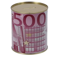 Spaarpot met eurobiljet assorti 10X10X12 cm