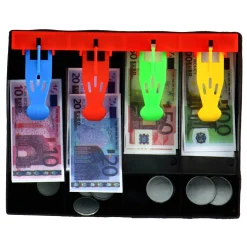 Speelgeld deluxe set munten & biljetten Euro's en Dollars assorti