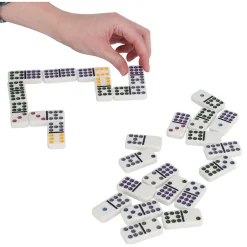 Spel domino dubbel 9 in blik