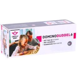 Spel Domino Hout Dubbel 6 In Kist