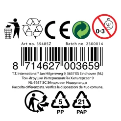 Squeezy sportbal 6 cm 6 assorti