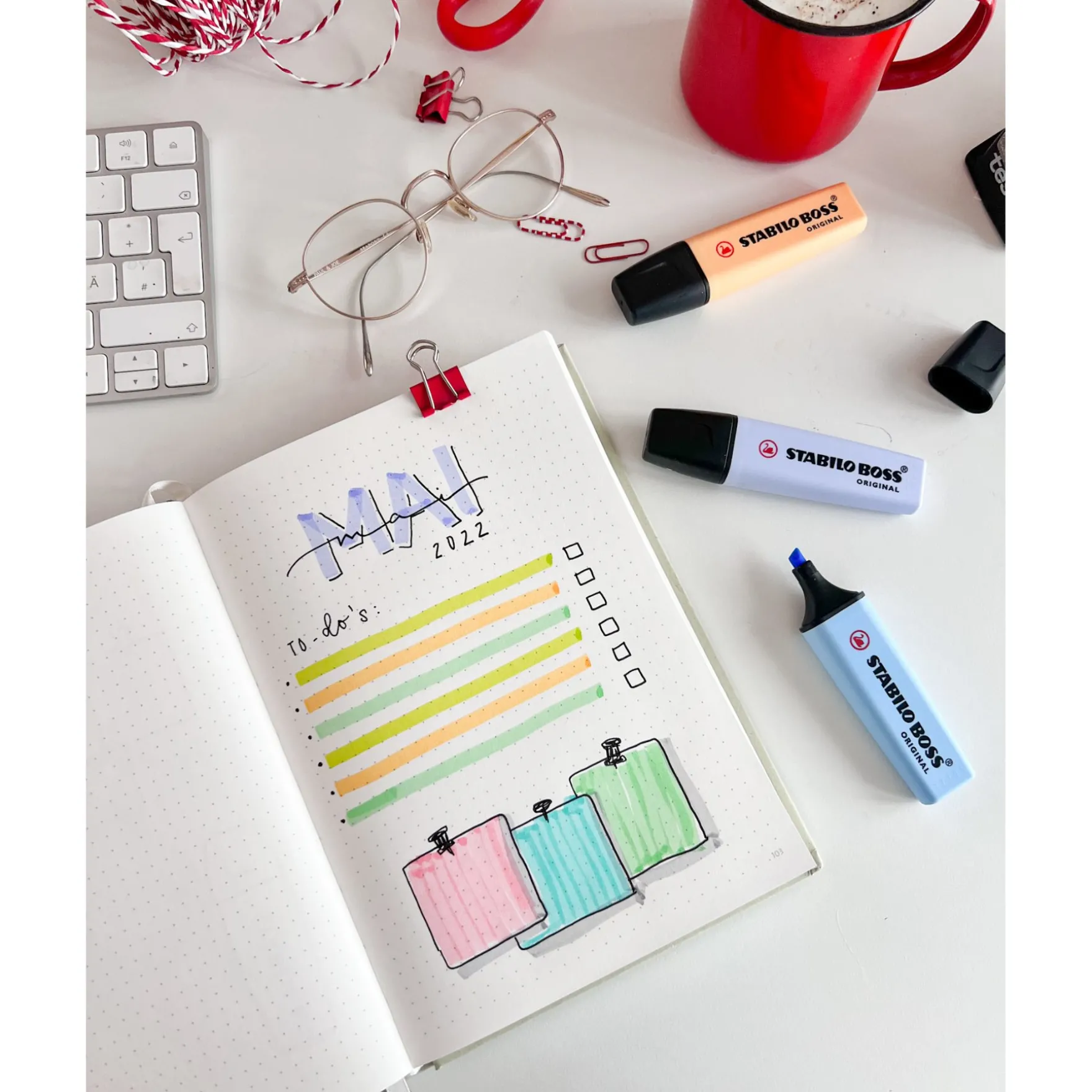 Stabilo Boss original markeerstift pastel 4 stuks