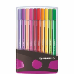 Stabilo Pen 68 Colorparade Antraciet/Roze 20 Kleuren
