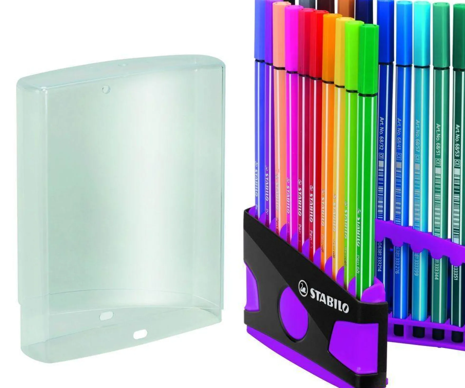 Stabilo Pen 68 Colorparade Antraciet/Roze 20 Kleuren