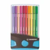 Stabilo Pen 68 Colorparade Antraciet/Lichtblauw 20 Kleuren