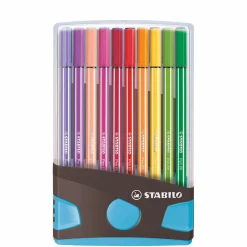 Stabilo Pen 68 Colorparade Antraciet/Lichtblauw 20 Kleuren