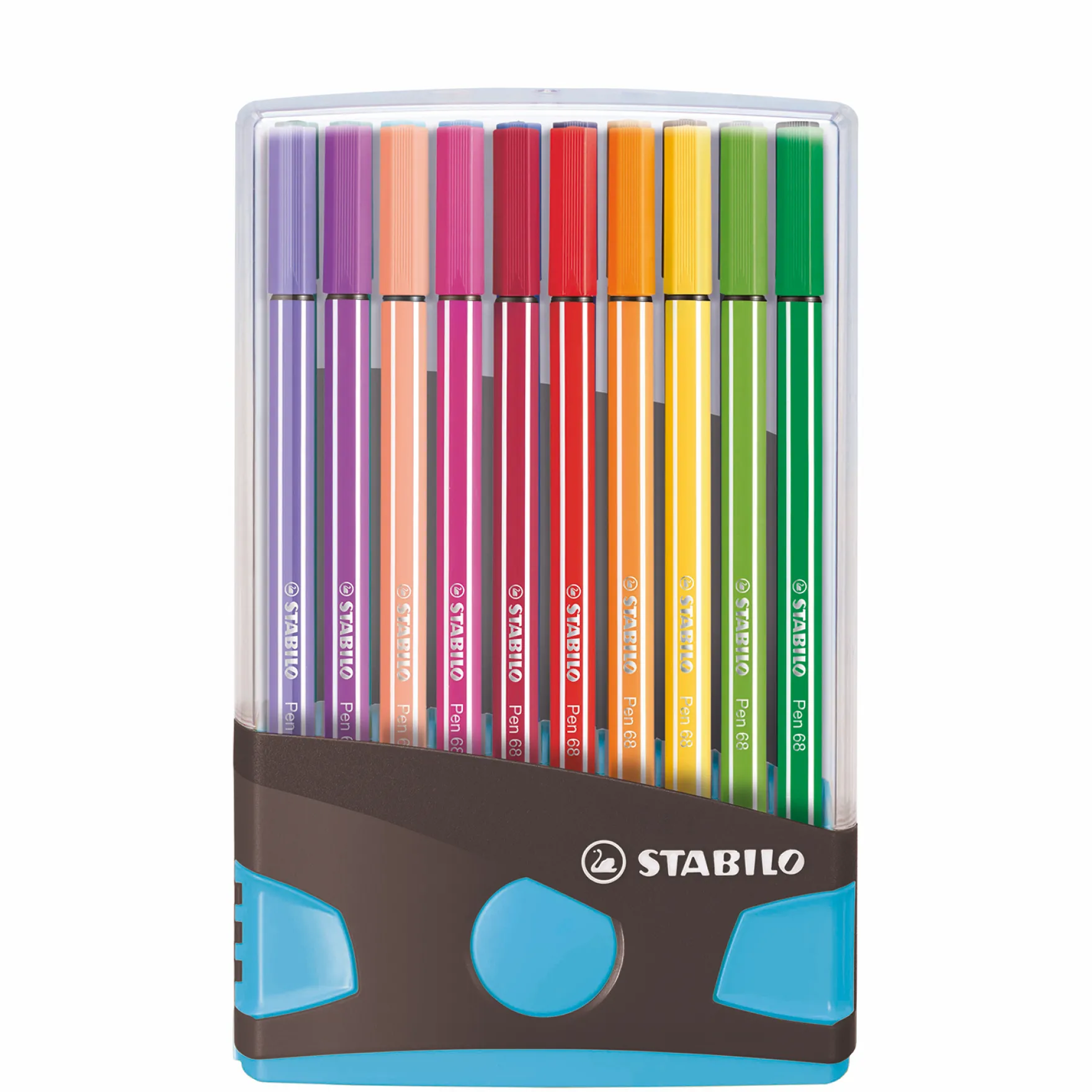 Stabilo Pen 68 Colorparade Antraciet/Lichtblauw 20 Kleuren